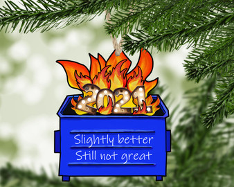 Dumpster Fire 2021 Custom Christmas Ornament
