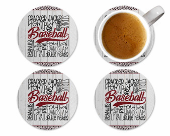 Baseball Collage Neoprene Coasters (Set of 4)