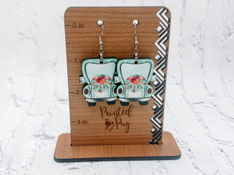 Teal Truck Earrings Truck Dangle Earrings