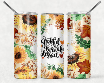 Grateful Thankful Blessed Thanksgiving 20oz Tumbler