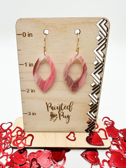 Dusty Rose Boho Aesthetic Dangle Earrings