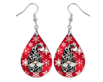 Christmas Cow Gnome Earrings, Christmas Cow Earrings, Cow Earrings Dangle , Cow Lover Gifts, Gnome Lover Gifts, Red Chistmas Earrings