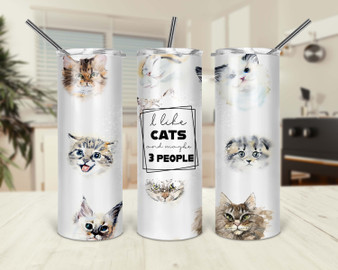 Cat Person - Personalized Acrylic Tumbler With Straw – Macorner