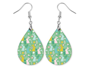 Green Easter Bunnies Dangle Earrings for Women