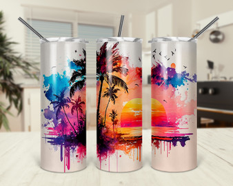 Beach Sunset Design Tumbler Gift For Mom 20oz