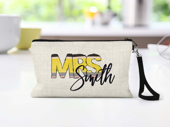 Personalized Pencil Style Name Design Cosmetic Bag Wristlet  Makeup Bag