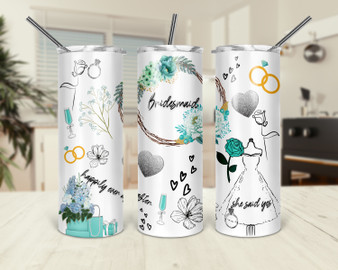 Bridesmaid Wedding Engagement Design 20oz Tumbler