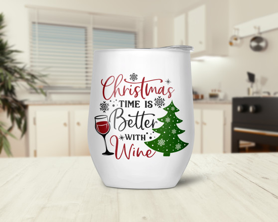 Christmas Is Better With Wine Tumbler 12oz