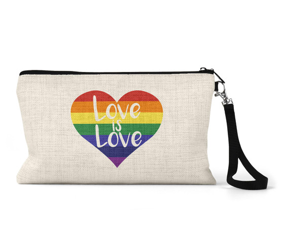 Love Is Love LGBTQ Wristlet Makeup Bag