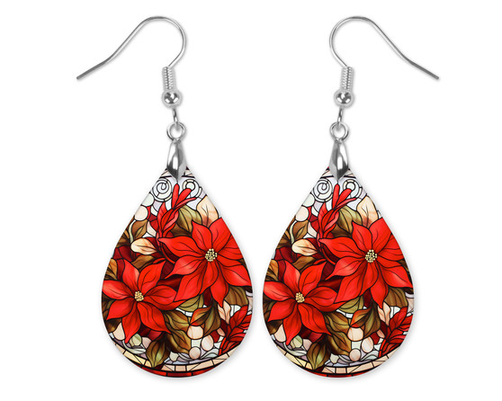 Floral Christmas Flower Boho Teardrop Earring