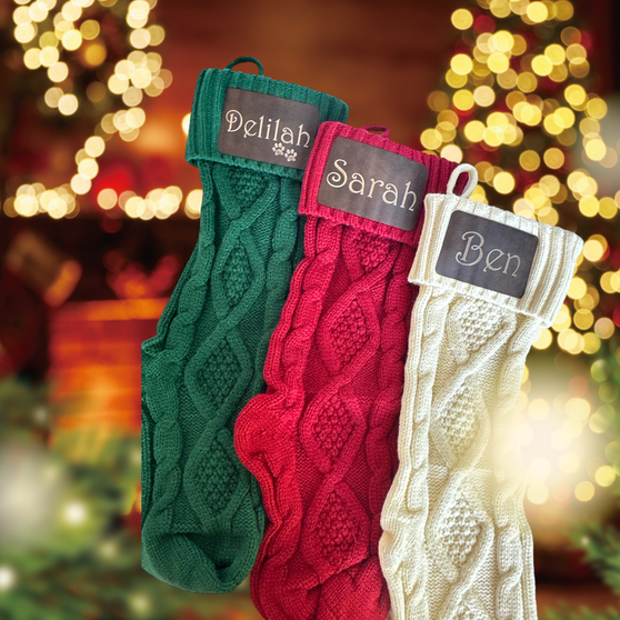 Engraved Personalized Christmas Stockings