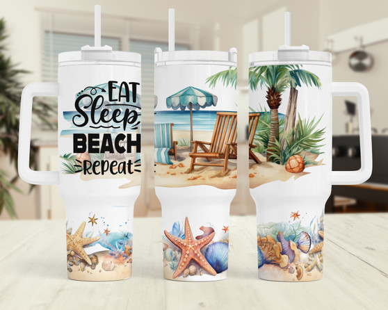 Life Is Better On The Beach Summer 40oz Tumbler