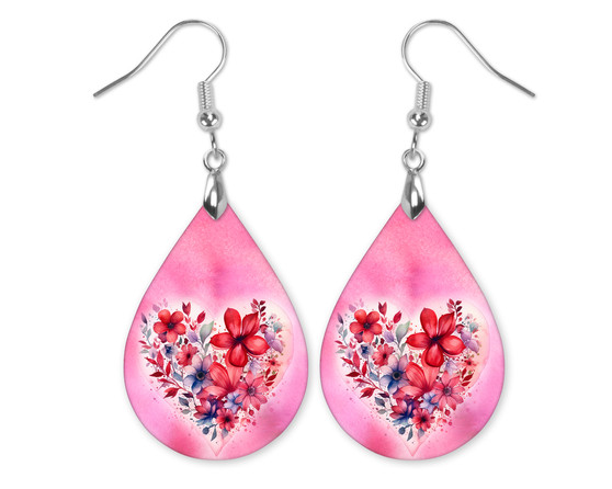 Valentine's Day Floral Heart 1 Earrings