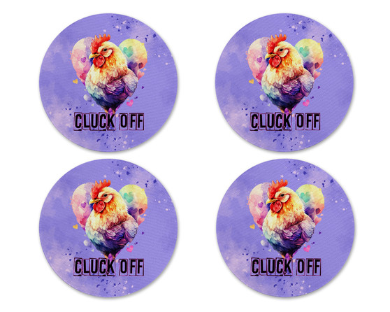 Cluck Off Roaster Coaster Set of 4