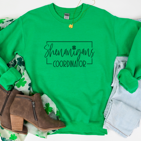 St Patrick's Day Shenanigans Coordinator Sweatshirt, Crewneck or Long Sleeve Shirt Option
