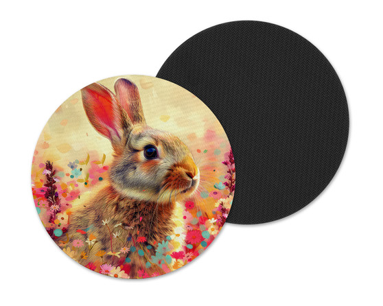 Easter Bunny Floral Coasters Set of 4