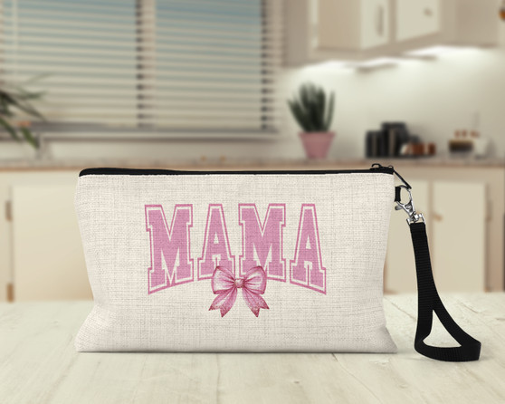 MAMA Bow Tie Wristlet Makeup Bag