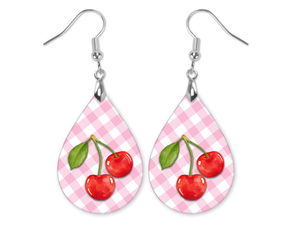 Cherry 1 Dangle Teardrop Earrings