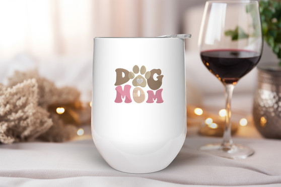 Dog Mom Paw Wine Tumbler 12oz