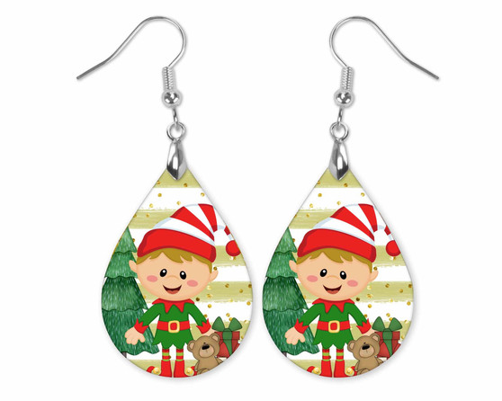 Christmas Elf Cute Teardrop Earrings