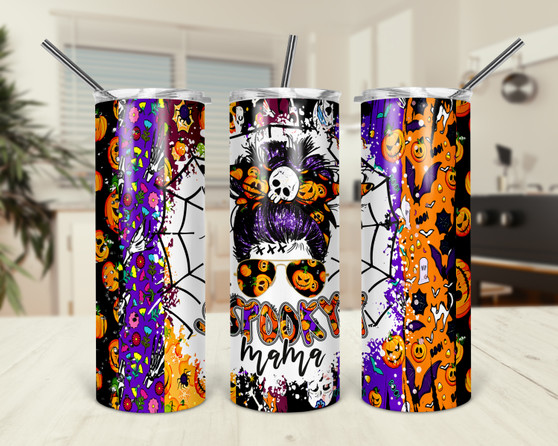 Spooky Mama Halloween Fall Design Gift For Mom Tumbler