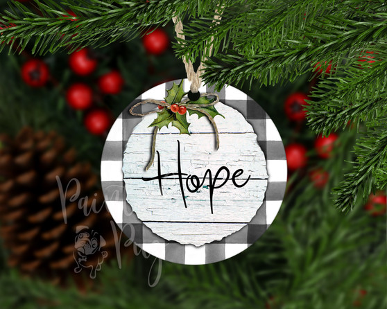 Hope Inspirational Christmas Round Ornament