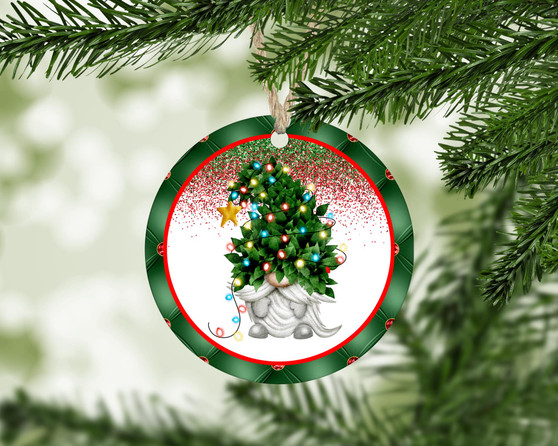 Gnome Christmas  Round Ornament