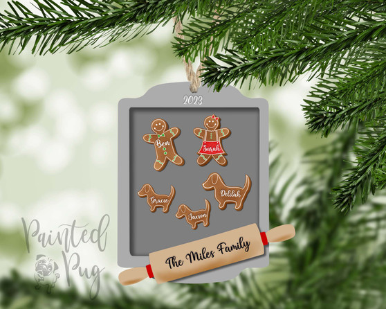 Personalized Gingerbread Christmas Tree Ornament