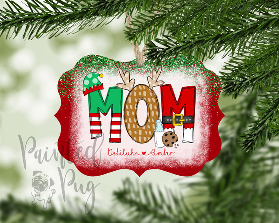 Personalized MOM Christmas Tree Ornament