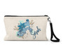 Personalized Winter Themed Custom Name Wristlet  Makeup Bag
