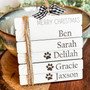 Personalized Book Stack Christmas Ornament