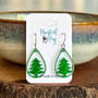 Christmas Tree Acrylic Teardrop Earrings