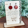 Snowflake Iridescent Glittered Acrylic Christmas Dangle Earrings