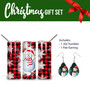 Christmas Gift Set Snowman 20ozTumbler & Earring