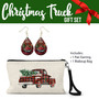 Christmas Truck  Gift Set Earring Makeup Bag