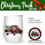 Christmas Truck  Gift Set 12oz Wine Tumbler Set Of 4 Coaster