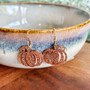 Bronze Glitter Pumpkin Dangle Earring