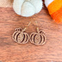 Bronze Glitter Pumpkin Dangle Earring