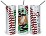 Baseball Mom Gift Set - 20oz Tumbler Ornament Makeup Bag Earrings