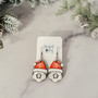 Soccer Ball Santa Hat Dangle Earring