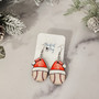 Baseball Santa Hat Dangle Earring