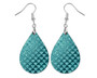 Valentine's Day Teal Heart Earrings