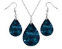 Dark Blue Galaxy Glam Earrings