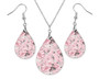 Pink Floral Glam Earrings