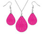 Valentine's Day Fuchsia Pink Heart Earrings