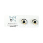 Floral Black Pug Stud Earrings