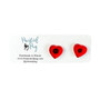 Valentine's Day Heart Shaped Red Stud Earrings