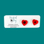 Valentine's Day Heart Shaped Red Stud Earrings