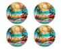 Beach Sunrise Summer Vibe Coaster Set of 4