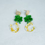 Dangly St Patrick's Day Shamrock and Horse Shoe Earrings for Women